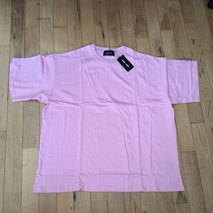 Homme Femme Pink T Shirt Cropped Los Angeles Streetwear Cotton NWT Men’s 3XL
